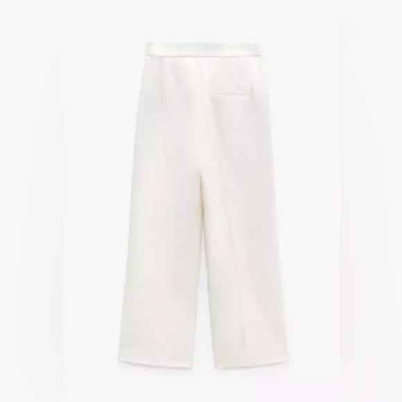 ZARA High Waisted Pants NWT Ivory S XS - Picture 11 of 12